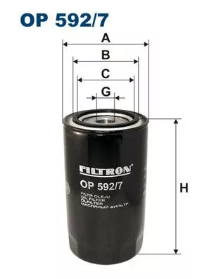 Oliefilter FILTRON OP 592/7)