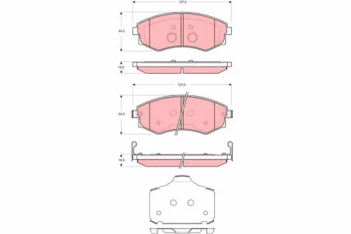 Brake Pad Set, disc brake TRW GDB3365)