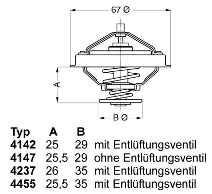 Thermostat, coolant BorgWarner (Wahler) 4237.88D)