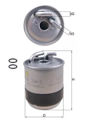 Fuel Filter KNECHT KL 228/2D)