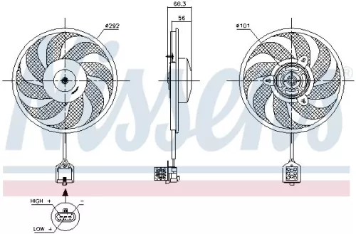 Fan, engine cooling NISSENS 85596)