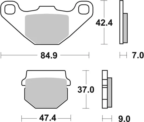 Remblokkenset, schijfrem BREMBO 07KA0717)