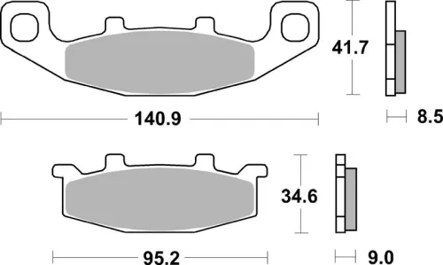 Remblokkenset, schijfrem BREMBO 07KA0933)