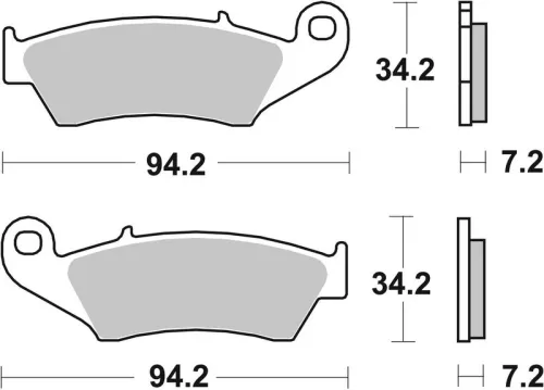 Remblokkenset, schijfrem BREMBO 07KA1705)