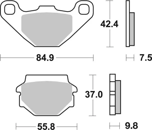 Remblokkenset, schijfrem BREMBO 07KS0432)