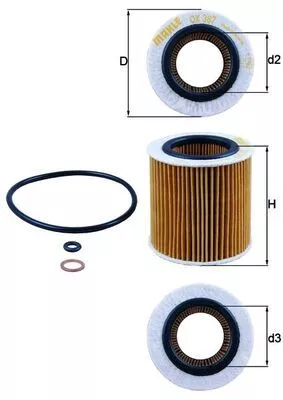 Oliefilter KNECHT OX 387D)