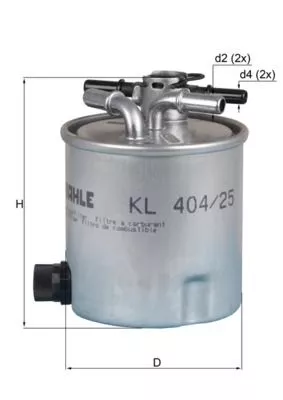 Brandstoffilter KNECHT KL 404/25)