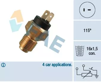 Sensor, koelvloeistoftemperatuur FAE 34020)