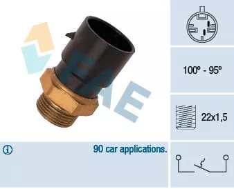 Temperatuurschakelaar, radiatorventilator FAE 36190)