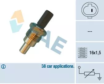 Sensor, koelvloeistoftemperatuur FAE 32640)