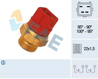 Temperatuurschakelaar, radiatorventilator FAE 37960)