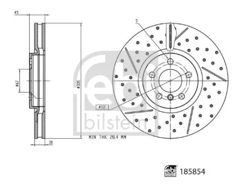 Remschijf FEBI BILSTEIN 185854)