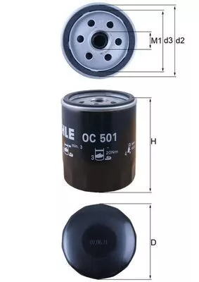 Oil Filter KNECHT OC 501)