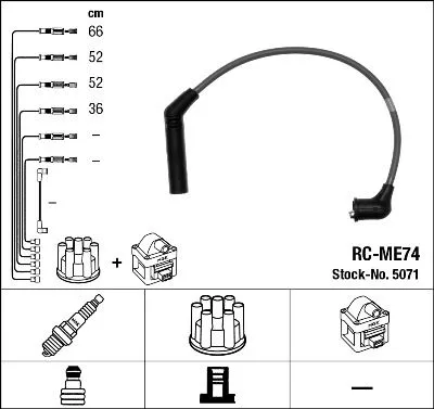 Ontstekingskabelset NGK 5071)