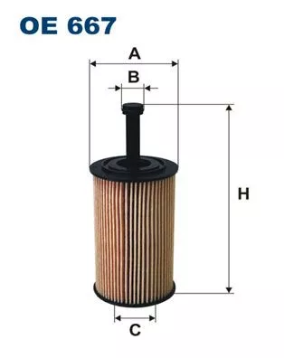 Oliefilter FILTRON OE 667)
