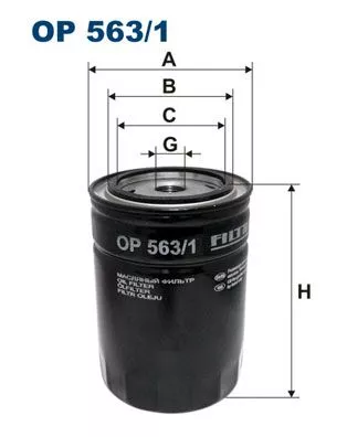 Oliefilter FILTRON OP 563/1)