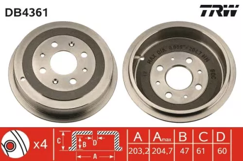 Remtrommel TRW DB4361)