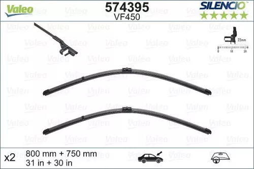 Wiper Blade VALEO 574395)