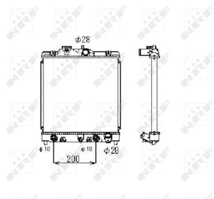 Radiator, engine cooling NRF 516356)