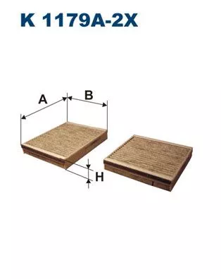 Filter, cabin air FILTRON K 1179A-2x)