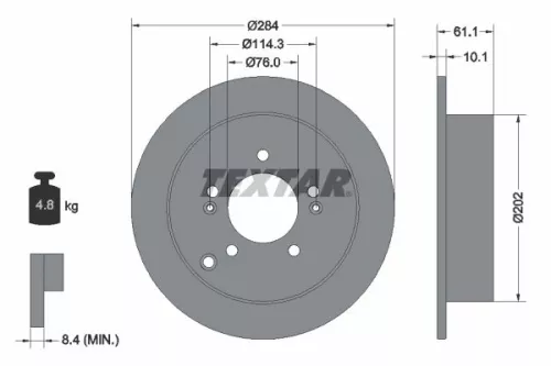 Remschijf TEXTAR 92134000)