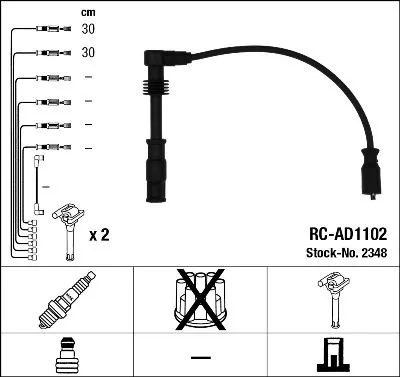 Ontstekingskabelset NGK 2348)
