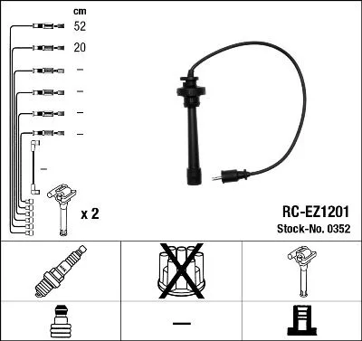 Ontstekingskabelset NGK 0352)