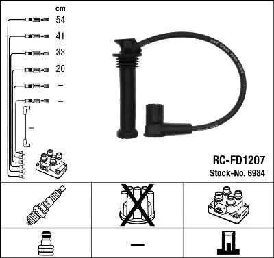 Ontstekingskabelset NGK 6984)