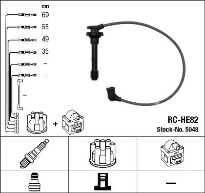 Ontstekingskabelset NGK 5048)