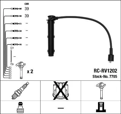 Ontstekingskabelset NGK 7705)