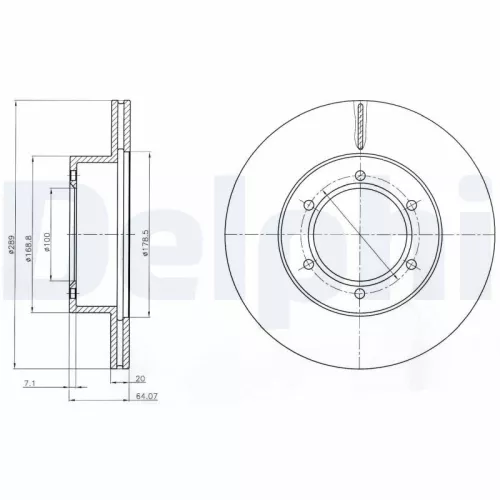 Remschijf DELPHI BG2495)