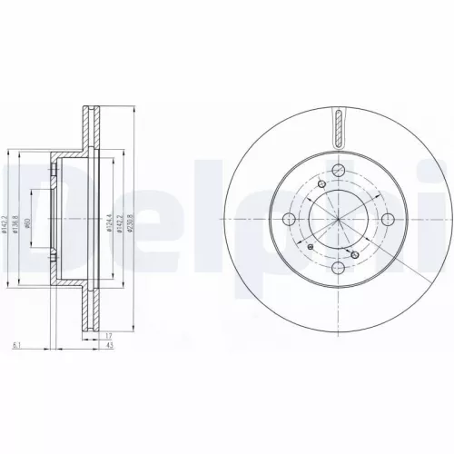 Remschijf DELPHI BG3499)