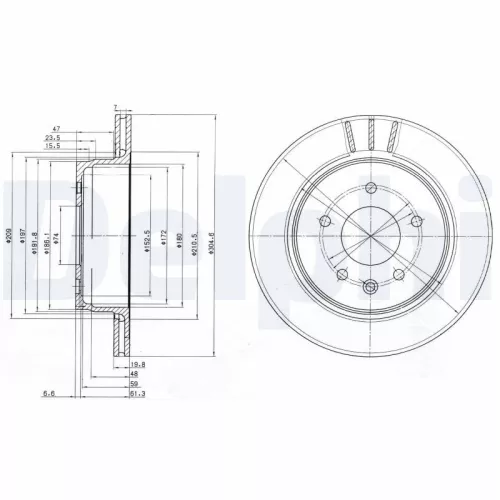 Remschijf DELPHI BG3542)
