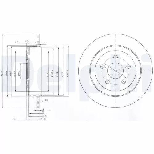 Remschijf DELPHI BG3593)
