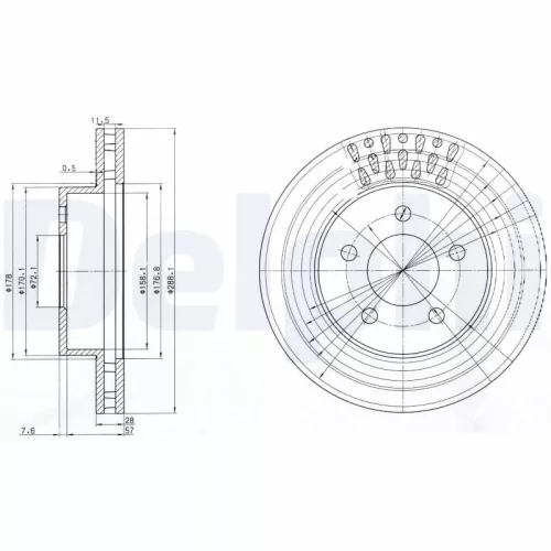 Remschijf DELPHI BG3846)