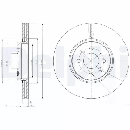Remschijf DELPHI BG3929)