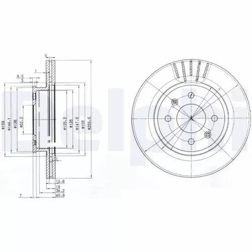 Brake Disc DELPHI BG3934)