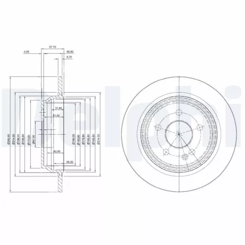 Remschijf DELPHI BG3969)