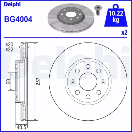 Brake Disc DELPHI BG4004)