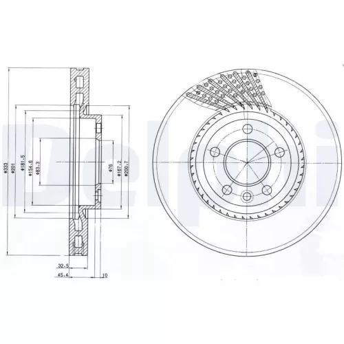 Remschijf DELPHI BG9892)