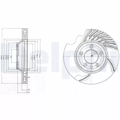 Remschijf DELPHI BG9950)