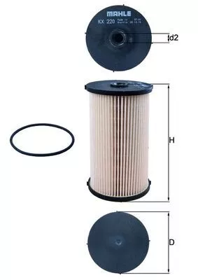 Fuel Filter KNECHT KX 220D)