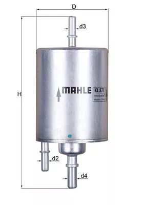 Brandstoffilter KNECHT KL 571)