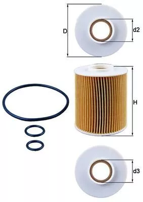 Oil Filter KNECHT OX 163/4D)