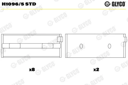 Krukaslager GLYCO H1096/5 STD)