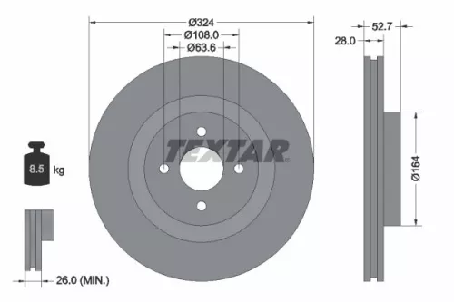 Remschijf TEXTAR 92146400)