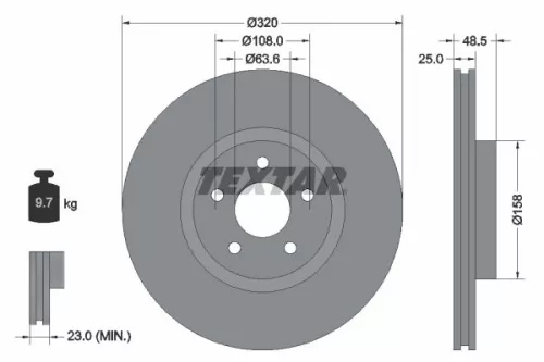 Remschijf TEXTAR 92149100)