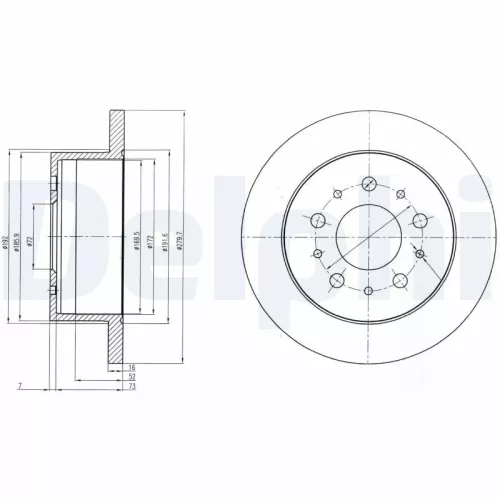 Brake Disc DELPHI BG4061)