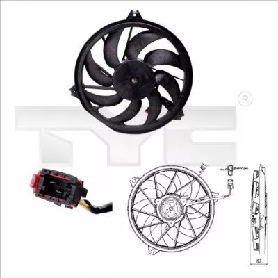 Fan, air conditioning condenser TYC 826-0005)