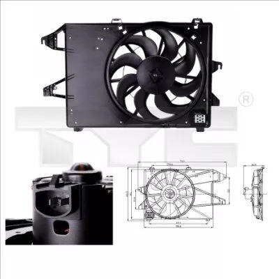 Ventilator, airconditioningcondensor TYC 810-0006)